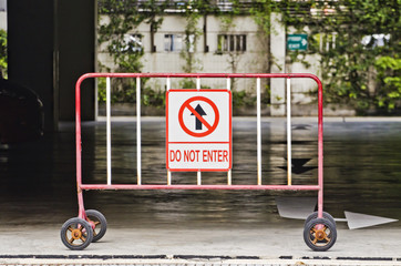 Do not enter label in outdoor.