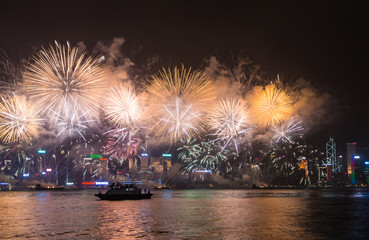 Fototapeta premium Hong Kong fireworks