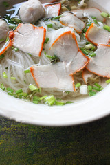 Noodles in soup of asia style