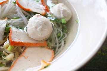 Noodles in soup of asia style