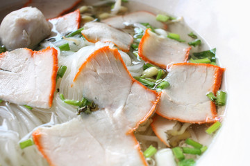 Noodles in soup of asia style