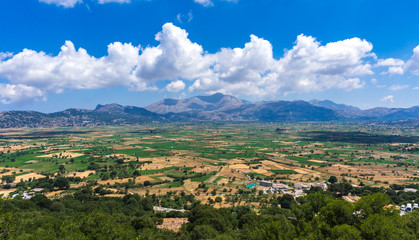 Fototapeta na wymiar Lassithi plateau famous landmark of Crete