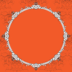 drawing hand vintage frame baroque elements for advertising in vintage style, vector ornament, to frame the logo for text