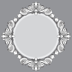 drawing hand vintage frame baroque elements for advertising in vintage style, vector ornament, to frame the logo for text