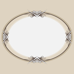 drawing hand vintage frame baroque elements for advertising in vintage style, vector ornament, to frame the logo for text