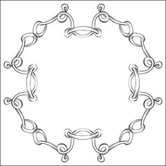 drawing hand vintage frame baroque elements for advertising in vintage style, vector ornament, to frame the logo for text