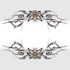 drawing hand vintage frame baroque elements for advertising in vintage style, vector ornament, to frame the logo or text