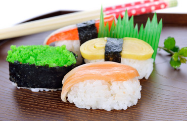 sushi traditional japanese food.