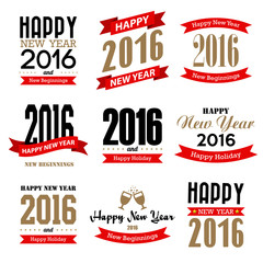Happy new year typographic  design