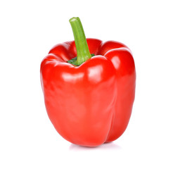 red pepper over white background