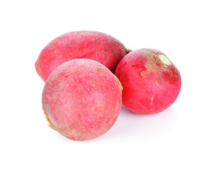 Fresh red radish isolated on white