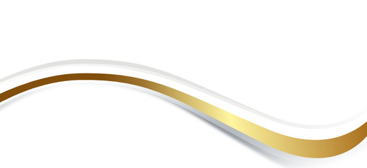 Welle Wellen Gold Weiß Band Banner Schwung