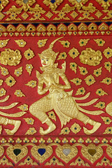 art of thai sculpture in Wat Suan Dok, thai temple in chiang mai