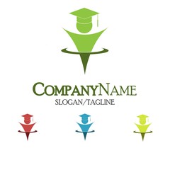 Education College Campus Smart Logo Icon Vector