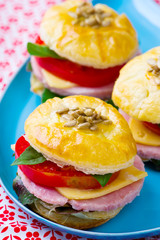 sandwich with cheese and ham