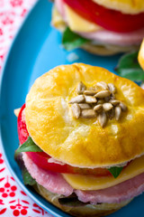 sandwich with cheese and ham