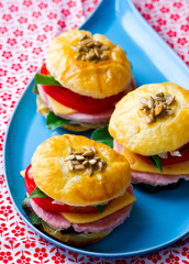 sandwich with cheese and ham