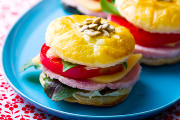 sandwich with cheese and ham