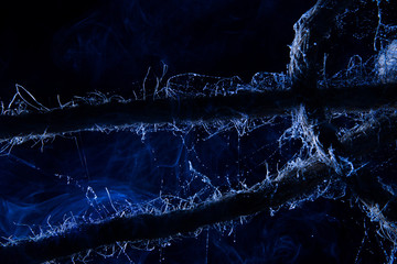 Rope close up on black background