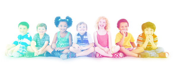 Children Kids Happiness Multiethnic Group Cheerful Concept