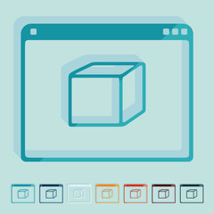 Flat design: 3D model