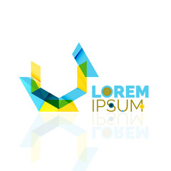 Logo, abstract geometric business icon