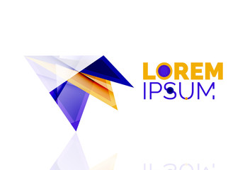 Logo, abstract geometric business icon