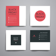 Set of modern design banner template in sale style