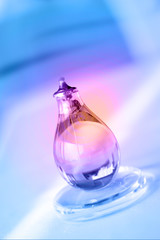 Alcohol lamp on a colorful  background
