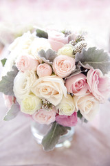 Pastel wedding flower bouquet