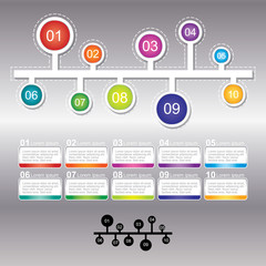 Infographic design template can be used for workflow layout, diagram, number options, web design. 