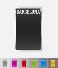 realistic design element. Barcelona