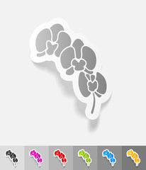 realistic design element. orchid