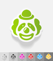 realistic design element. clown