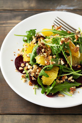 baked beets salad with orange