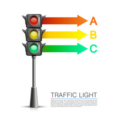 Traffic signal info on a white background