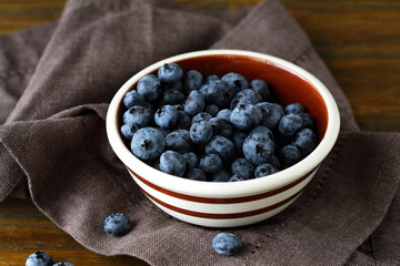 fresh blueberries in bowl
