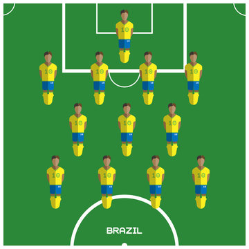 Computer game Brazil Football club player