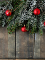 christmas backdrop with spruce