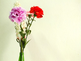 bright beautiful colorful plastic flower bouquet