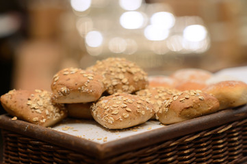 home made bread with bokeh,soft focus