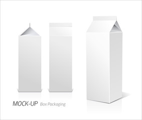 Mock-up packages. Juice and milk 