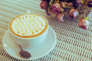 hot coffee drink caramel macchiato