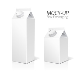 Mock-up packages. Juice and milk 