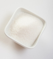 sugar on white background