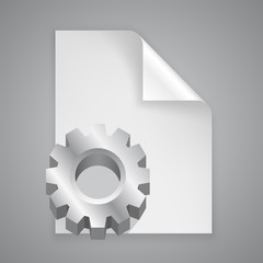 Paper symbol cogwheel