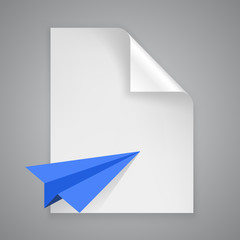 Paper symbol airplane