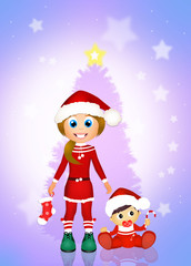 children at Chrstmas