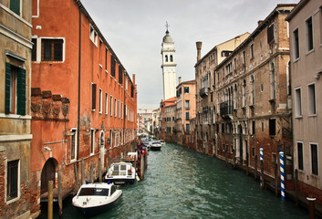 Falling bell tower in Venice