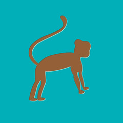 Happy chinese new year of the monkey. Christmas collection. 